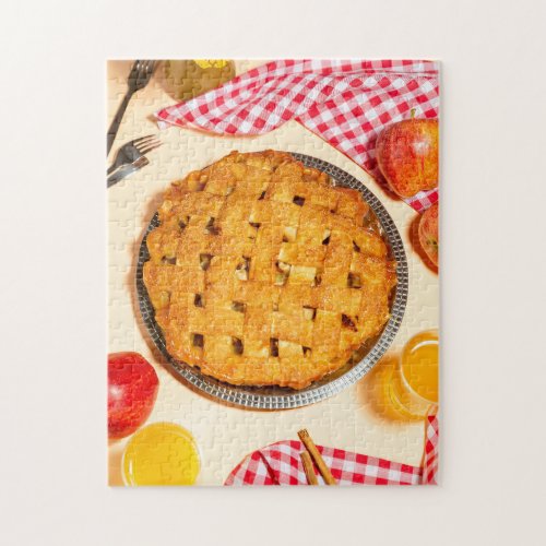 Table and round Homemade Pie  Jigsaw Puzzle