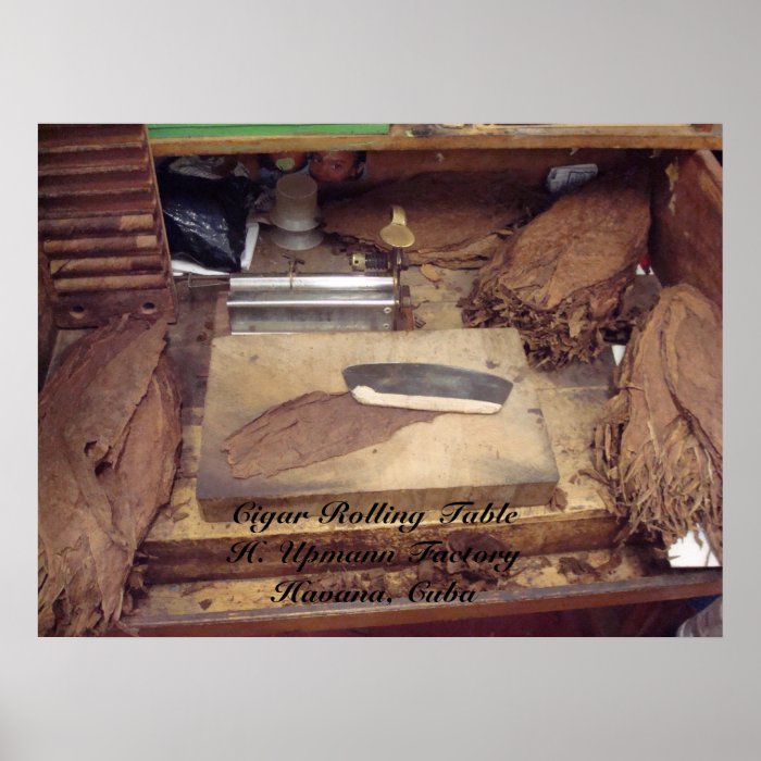 Table and Tools, Cigar Rolling TableH. Upmann FPosters