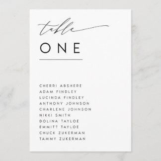 table assignments program