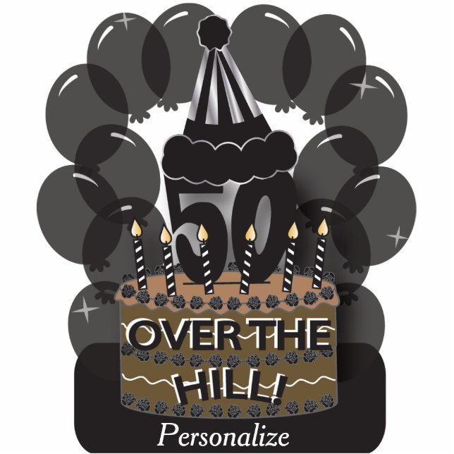 Table/Cake Topper- Happy 50th Birthday Cutout (Front)