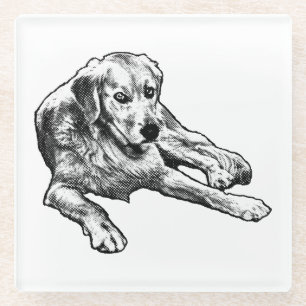 Table Calm: Golden Grain Glass Coaster