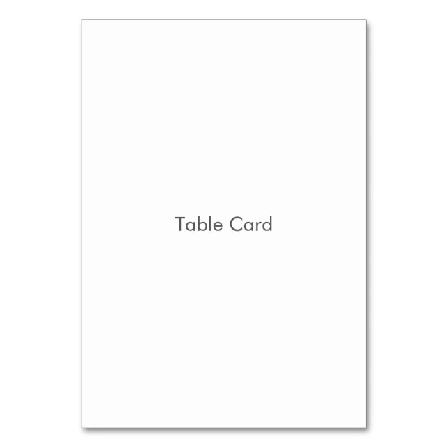 Table Card (Front)