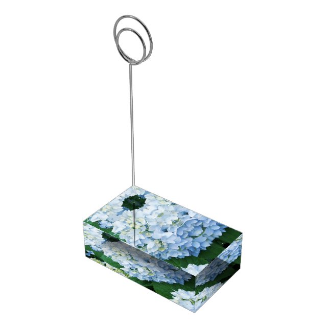 Table Card Holder-Blue Hydrangeas Table Number Holder (Corner)