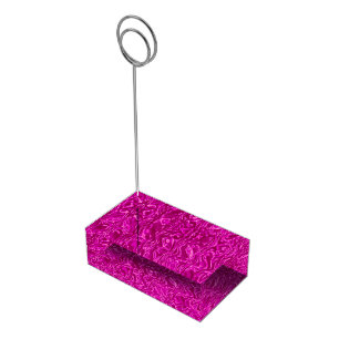 Table Card Holder-Faux Silk Hot Pink Number Holder