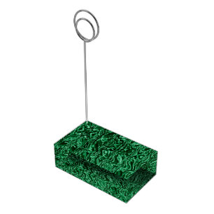 Table Card Holder-Faux Silk Lucky Green Holder