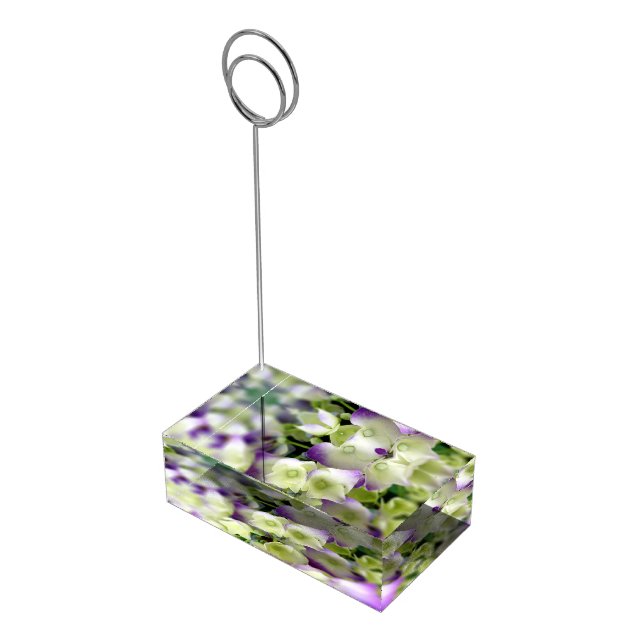 Table Card Holder-Hydrangea Place Card Holder (Corner)
