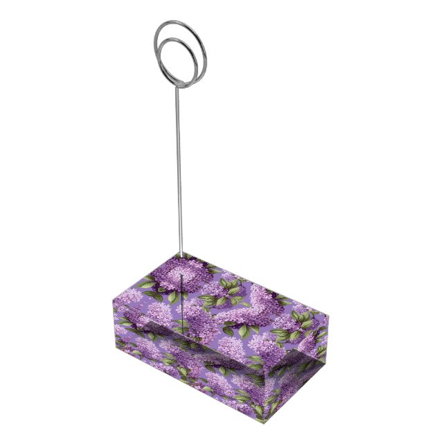 Table Card Holder-Lilacs Place Card Holder (Corner)