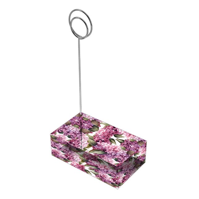 Table Card Holder-Lilacs Place Card Holder (Corner)