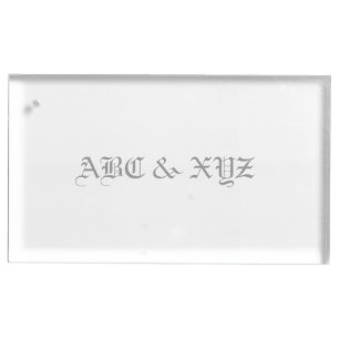 Table Card Holder Monogram