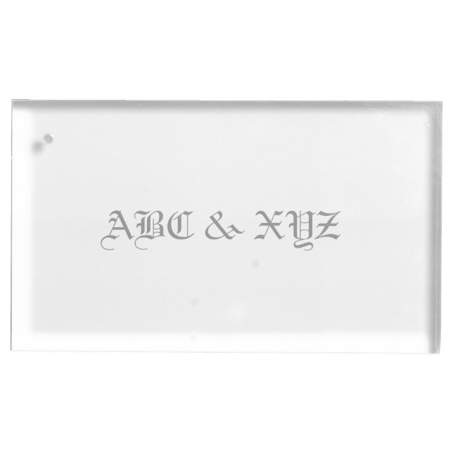 Table Card Holder Monogram (Front)