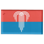 Table card holder with Flag of Kansas City