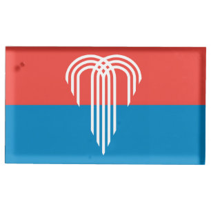 Table card holder with Flag of Kansas City