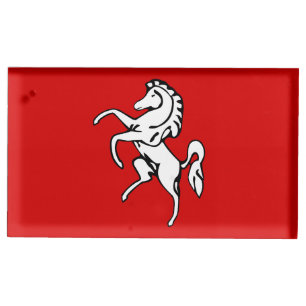 Table card holder with Flag of Kent, England
