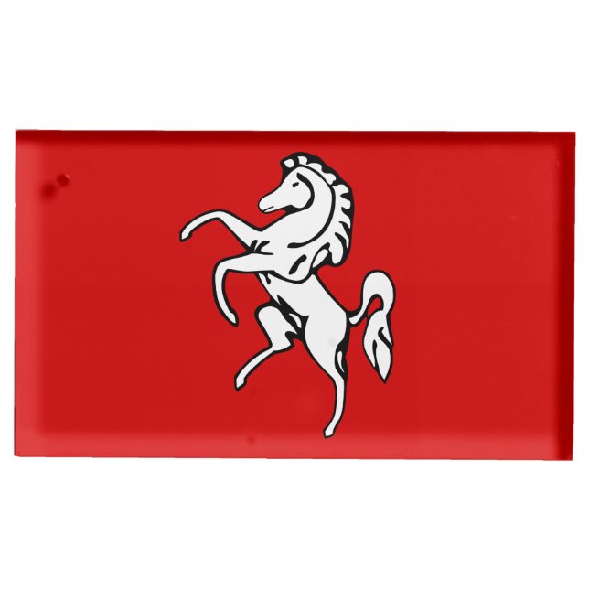 Table card holder with Flag of Kent, England (Front)