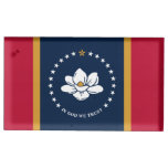 Table card holder with Flag of Mississippi, USA