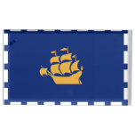 Table card holder with Flag of Quebec City