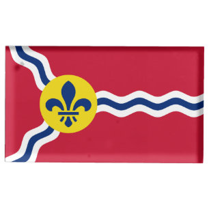 Table card holder with Flag of St. Louis, USA