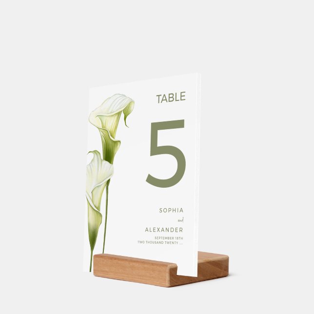 Table Card Holders for weddings modern style. (Woodblock Angle (Back))