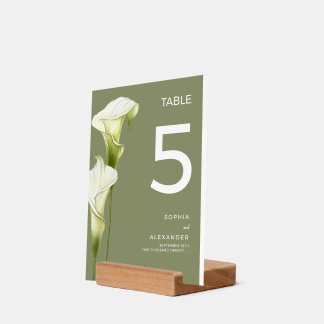 Table Card Holders for weddings modern style.