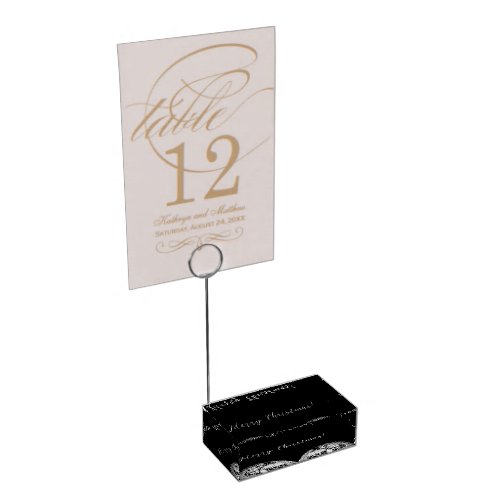 Table Card Holders Merry Christmas Personalize 