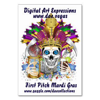 Table Card Mardi Gras