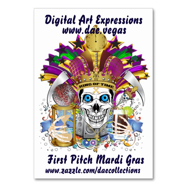 Table Card Mardi Gras (Front)
