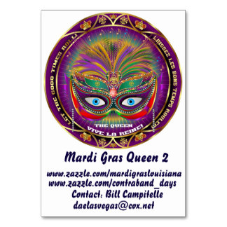 Table Card Mardi Gras
