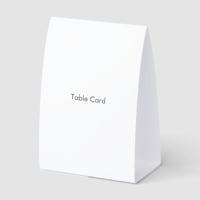 Table Card Paper Table Tent (Front)