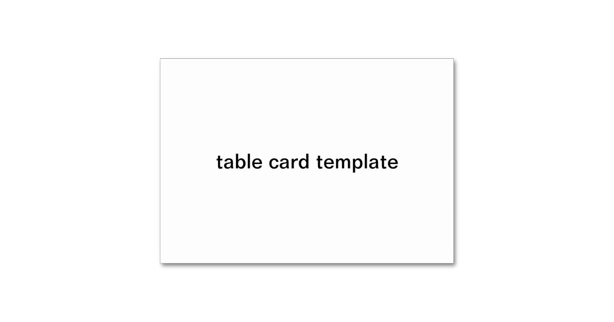 table card template | Zazzle