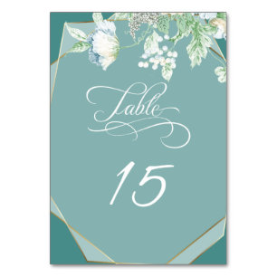 Table Card Wildflowers and Berries Geometric