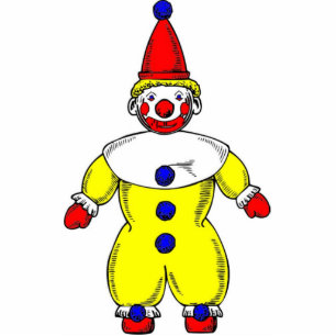 TABLE CENTERPIECE - FUNNY CLOWN - STAND UP DOLLS CUTOUT
