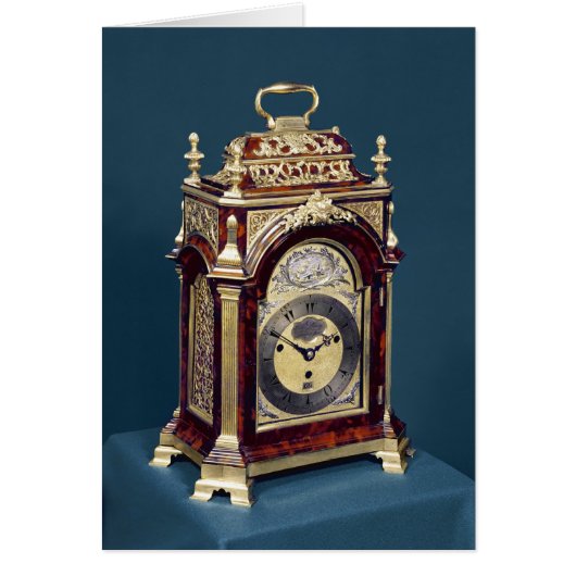 Table clock, c.1750 cards (Front)
