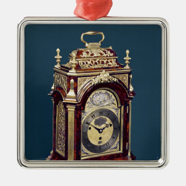 Table clock, c.1750 metal ornament (Front)