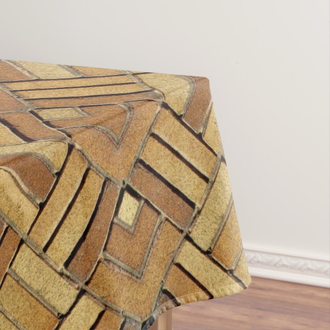 Table Cloth - Brick Kaleidoscopic Pattern (In Situ)