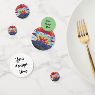 Table Confetti Customizable Tie Dye Mt Tamalpais