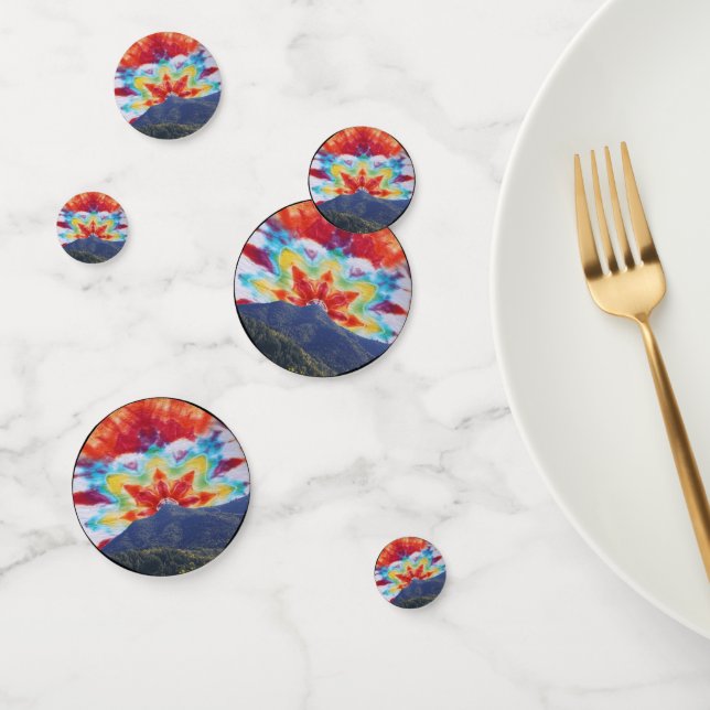 Table Confetti Tye-Dye Mt Tamalpais Sky Design (Group)