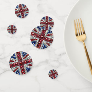Table confetti with British Colors