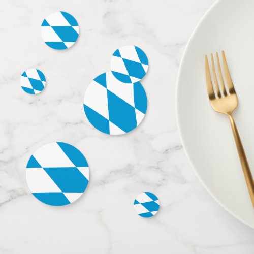 Table confetti with flag of Bavaria