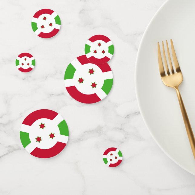 Table confetti with flag of Burundi (Group)