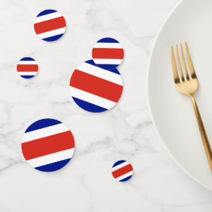 Table confetti with flag of Costa Rica