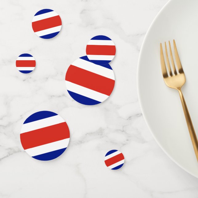 Table confetti with flag of Costa Rica (Group)