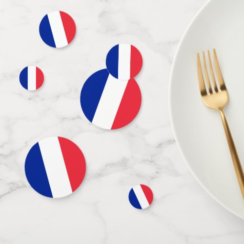 Table confetti with flag of France