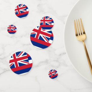 Table confetti with flag of Hawaii, USA