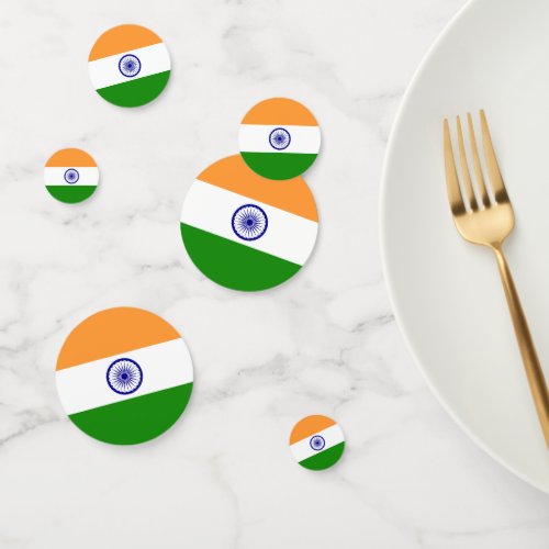 Table confetti with flag of India