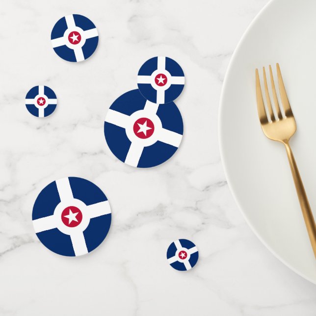 Table confetti with flag of Indianapolis, USA (Group)