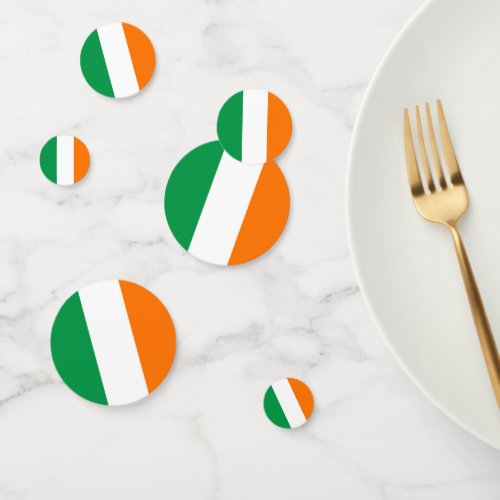 Table confetti with flag of Ireland