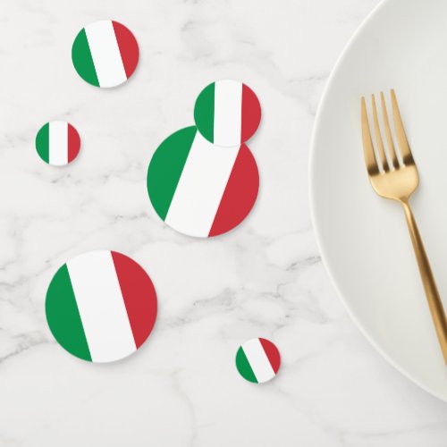 Table confetti with flag of Italy