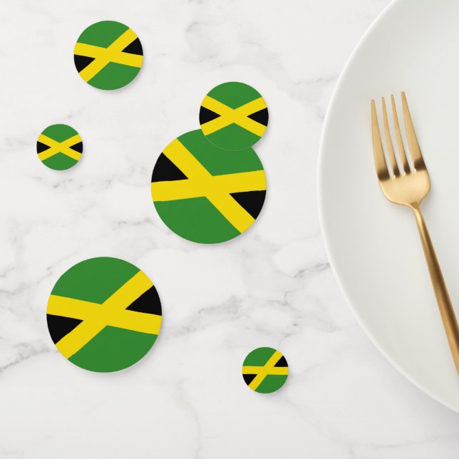 Table confetti with flag of Jamaica (Group)