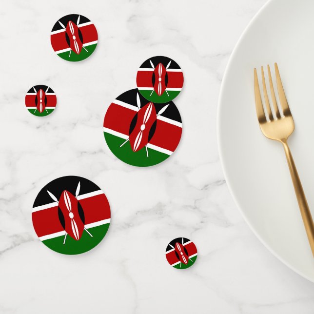 Table confetti with flag of Kenya (Group)
