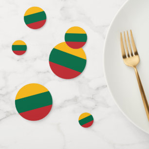 Table confetti with flag of Lithuania